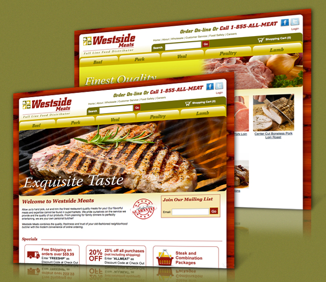 Westside Meats NJ, Ecommerce Website Design and SEO